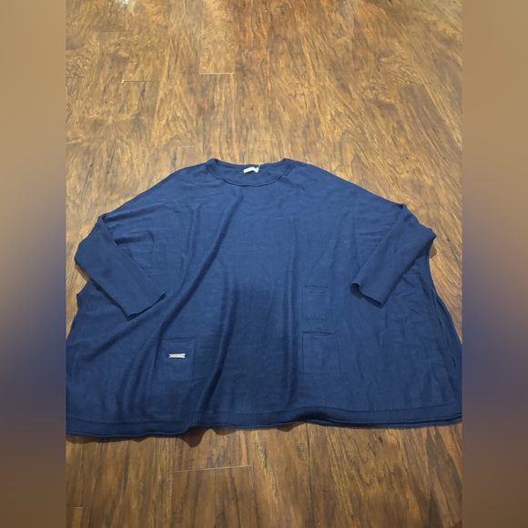 Mersea Catalina Crews Pocket Travel Sweater Deep Water Navy Blue One Size OS - Picture 4 of 6